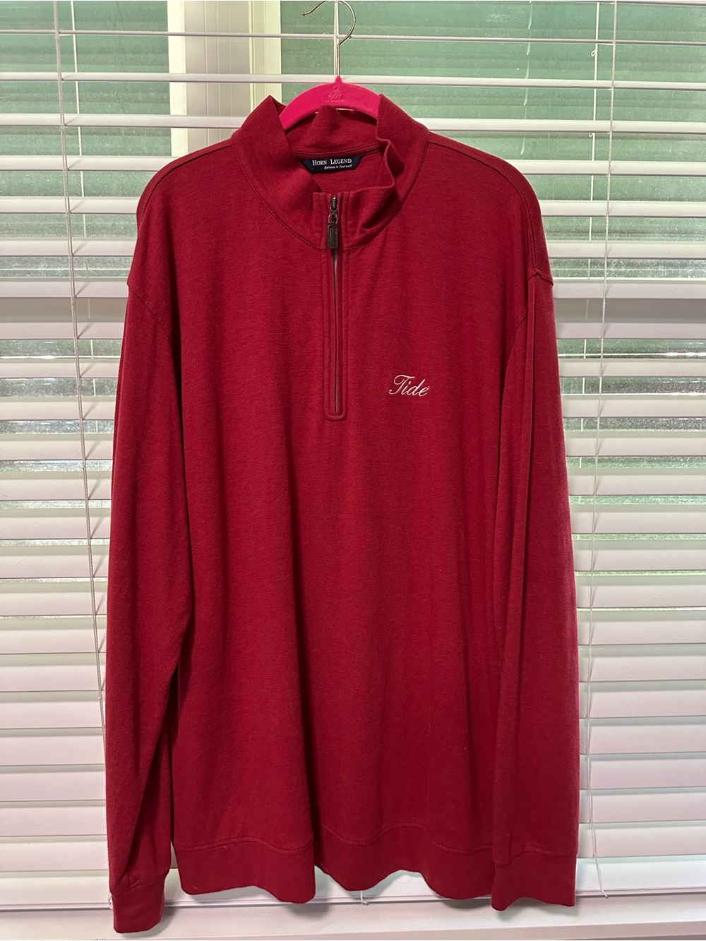 Tide Men’s Half-Zip Sweater Jacket — Deep Red